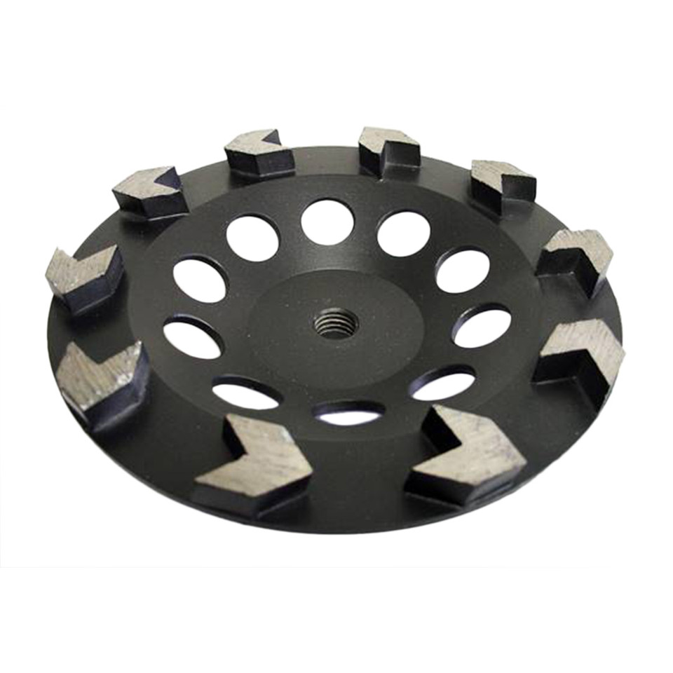 7" Arrow Segment Cup Wheel - 25/30 Grit Diamond Blade
